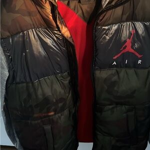Jordan Black and Red Puffer Jacket
